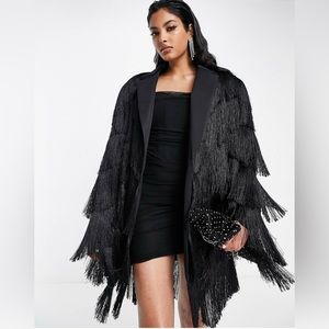 ASOS Black Fringe Blazer